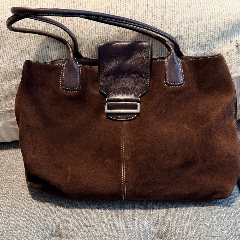 Cole Haan  Brown Suede Women's tote Bag